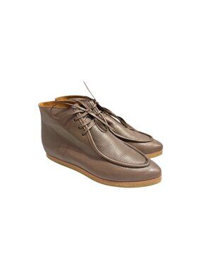 Coclico Women's Quinn Leather Brown Pointed Toe Wedge Chukka Boot, Size 39, EUC